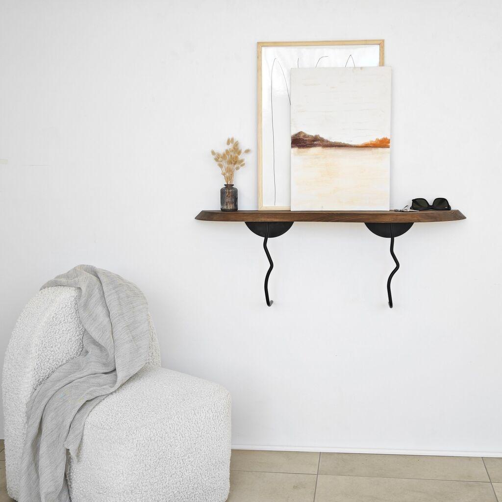 Zidna polica Hanah Home Lierre, 99x22 cm, boja oraha