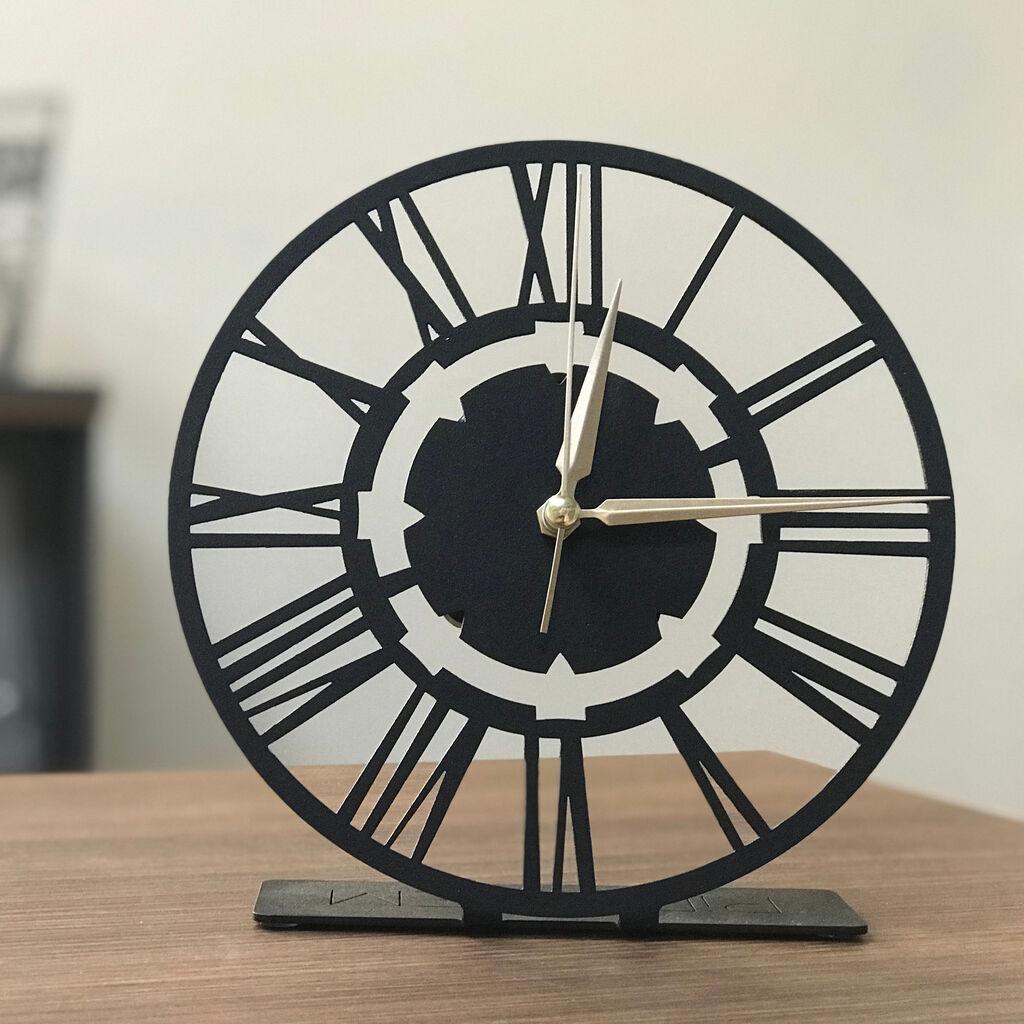 Aberto Design Stoni sat Mrežasti Pod, 20 x 20 cm, Crni