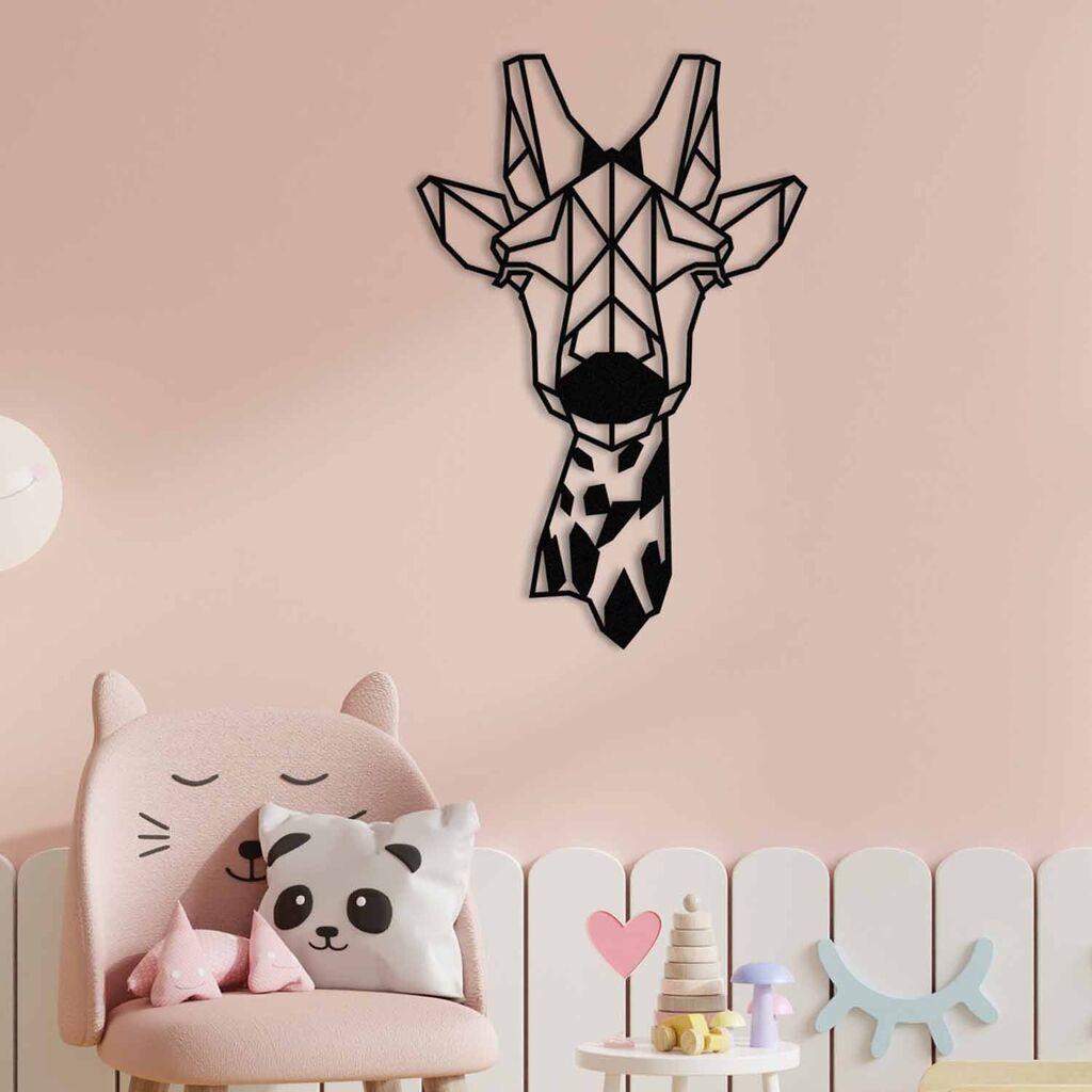 Wallity Zidna dekoracija Giraffe, 33x50 cm, 1.2mm, Crna