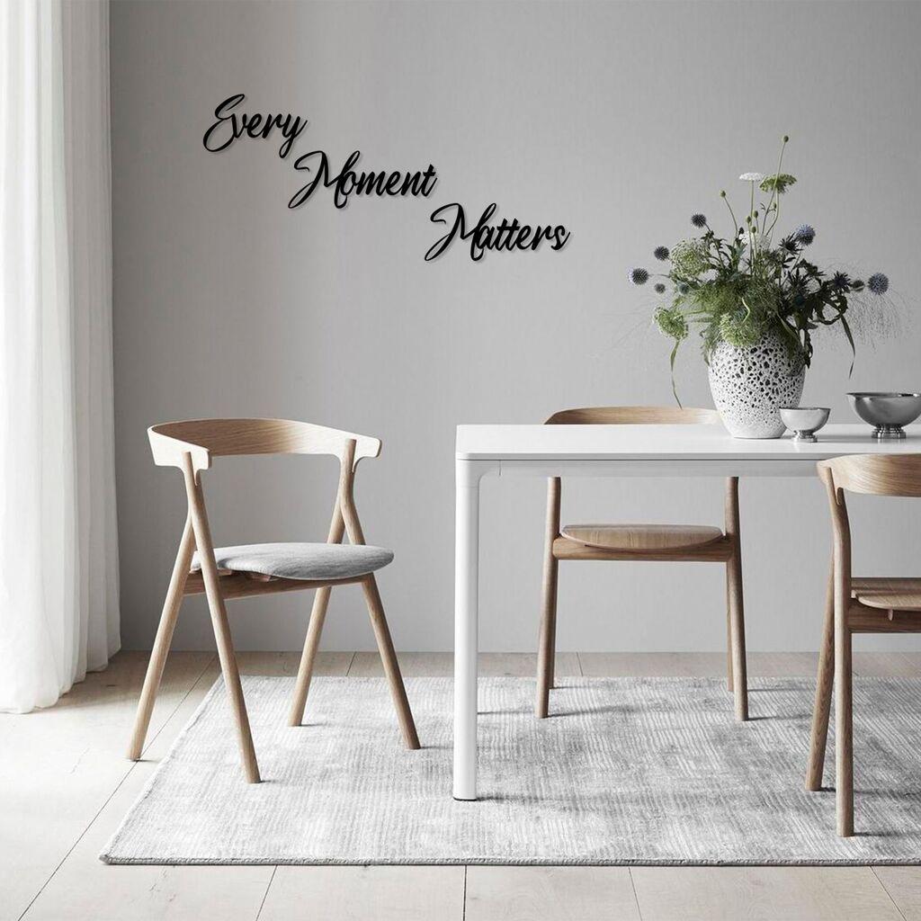 Wallity Set zidne dekoracije Every Moment Matters, 25x15cm, 29x17cm, 3 komada, Crna