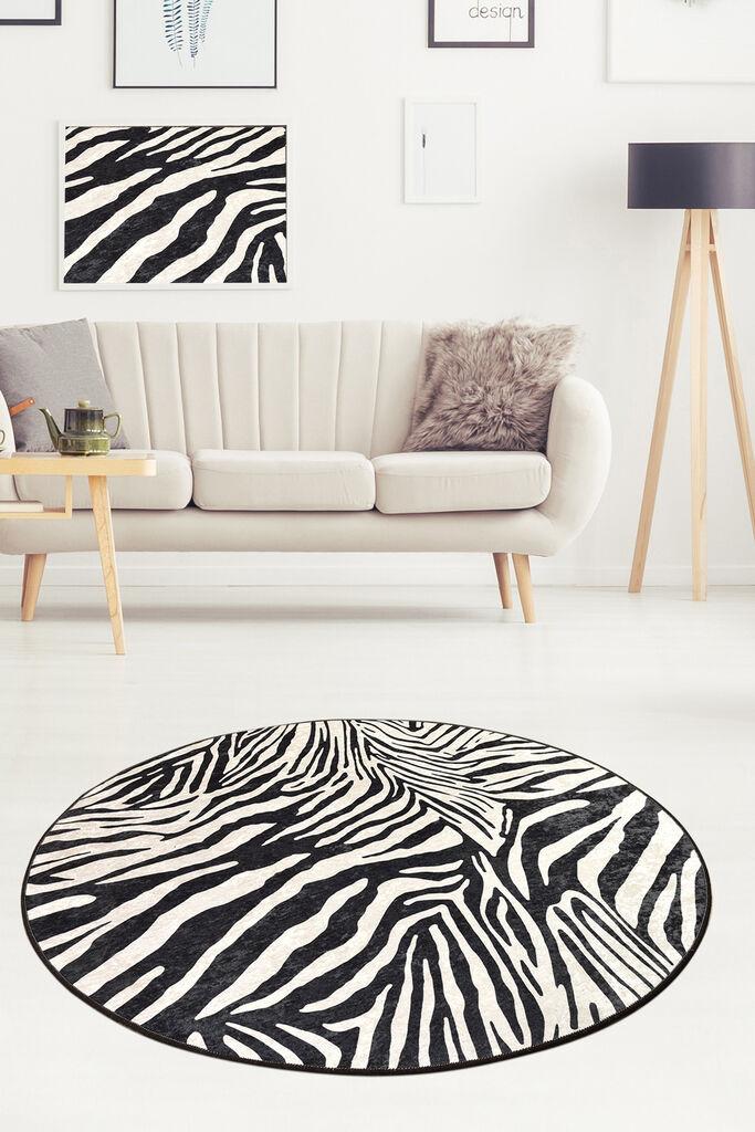 Conceptum Hypnose Tepih Zebra, V140 cm, Crno-bijeli