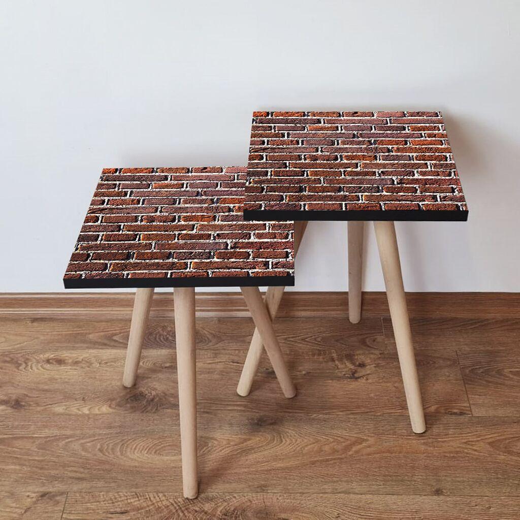Hanah Home set stolića za kafu 2Shp378, 2 dijela, šareni