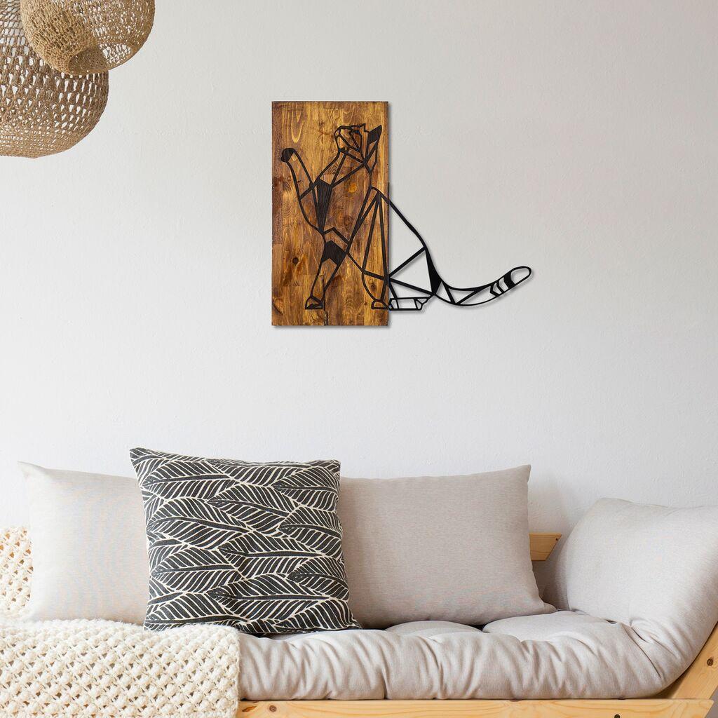 Wallity Zidna dekoracija Cat, 58x65 cm, Smeđe boje