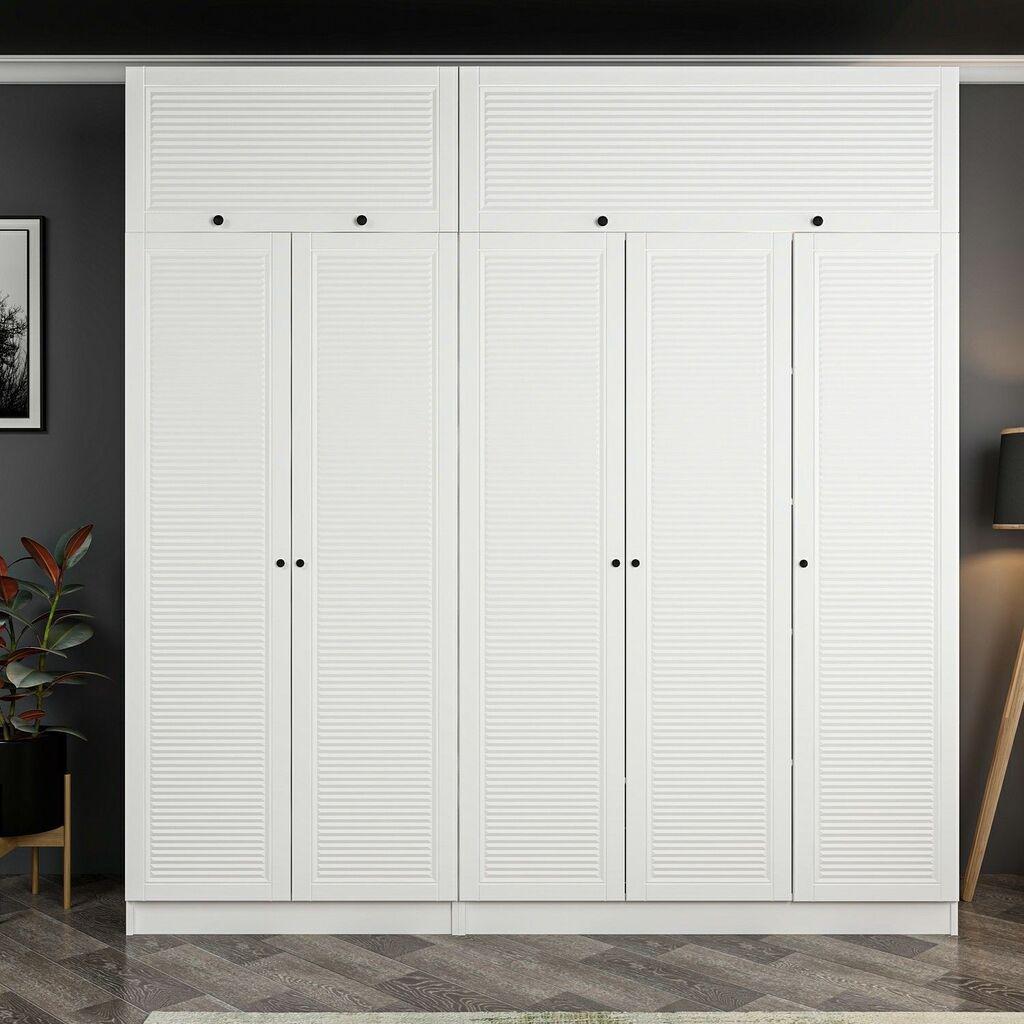 Hanah Home Ormar Kale-8432, 225x210x52 cm, Bijela