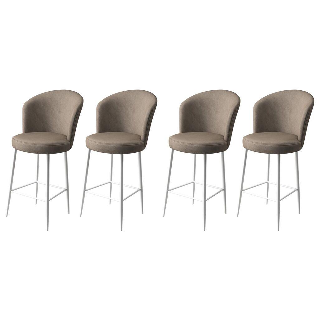 Hanah Home Set barskih stolica Alta, 4 komada, Bež-bijela