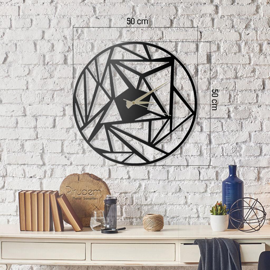 Zidni sat Wallity Perspektiva, 50 x 50 cm, Crni