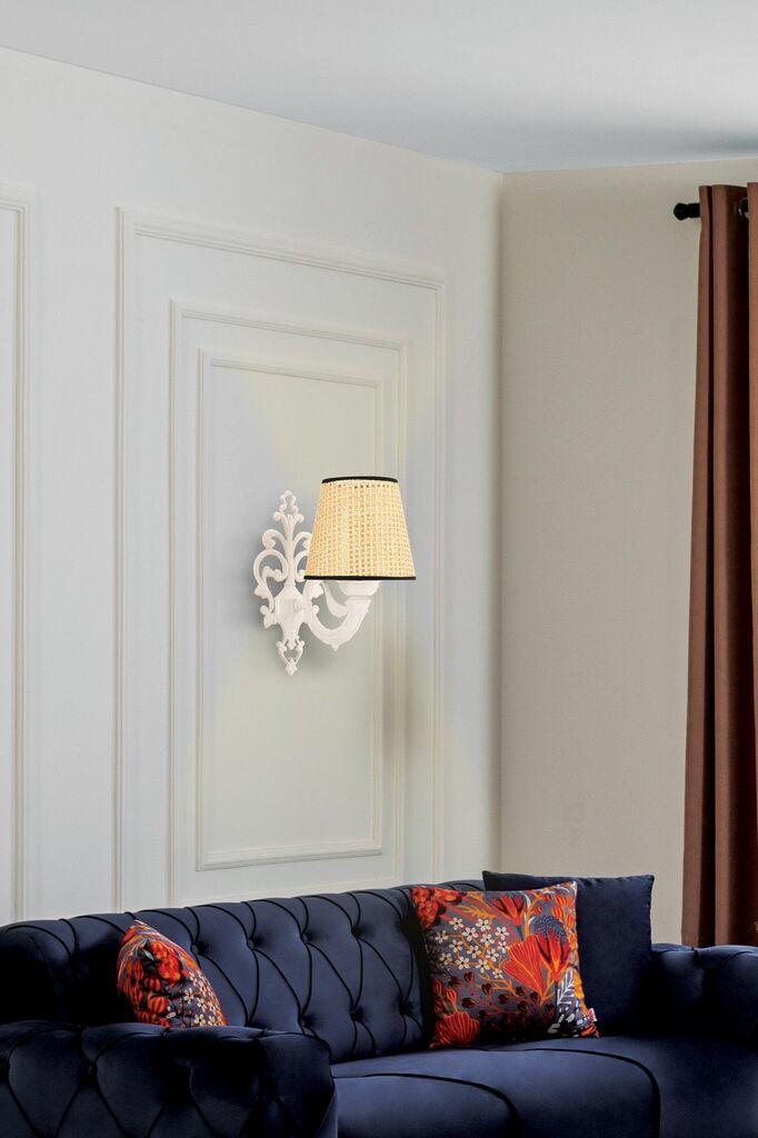 Opviq Zidna lampa Lily Coral, 15x10x13cm, IP20, Bež-bijela