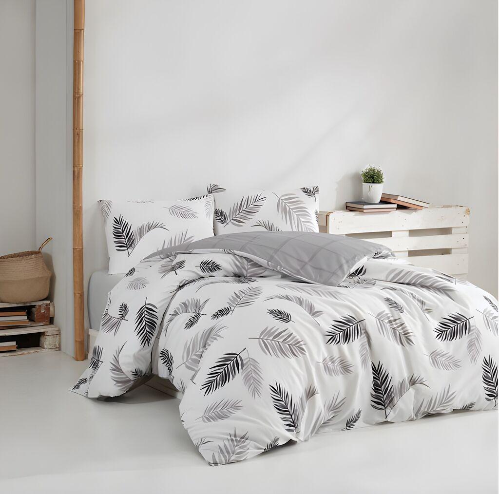 L'essentiel Maison Komplet posteljina Plume, 200x220 cm, Siva-Bijela