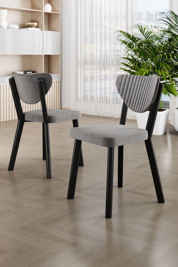 Hanah Home Arfe set stolica, 101x76x26 cm, 4 dijela, svijetlosiva