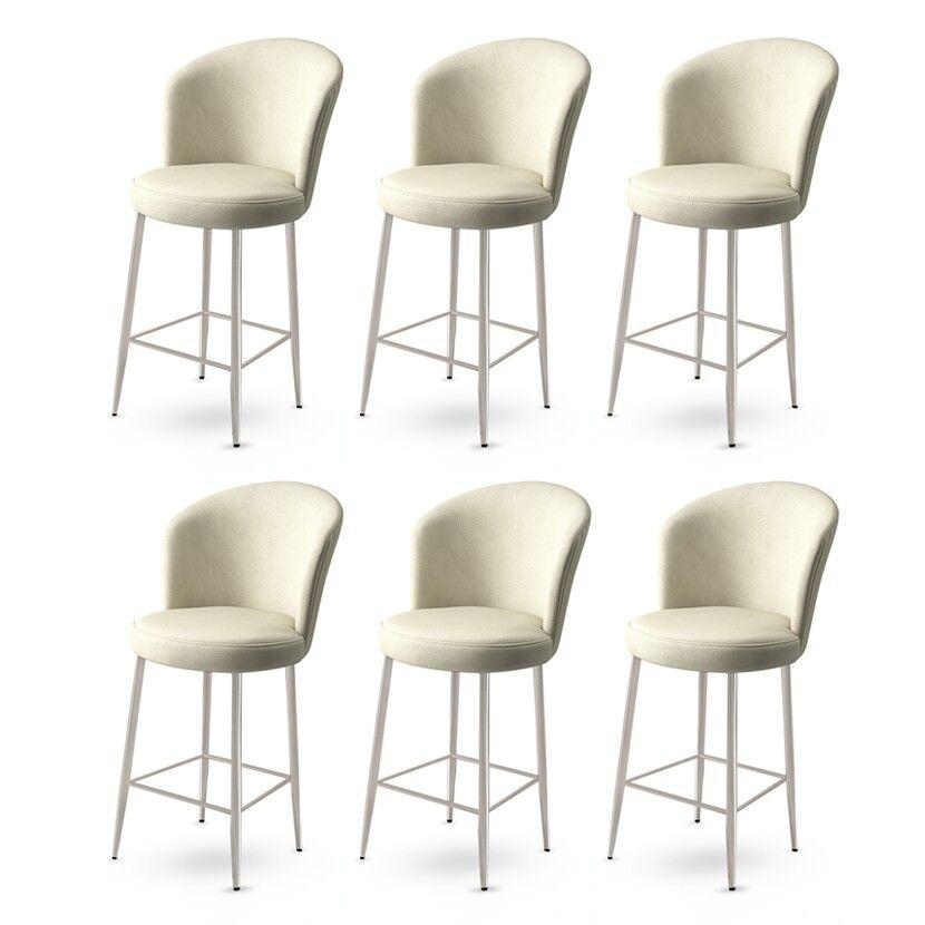 Hanah Home set barskih stolica Fora, 6 dijelova, krem