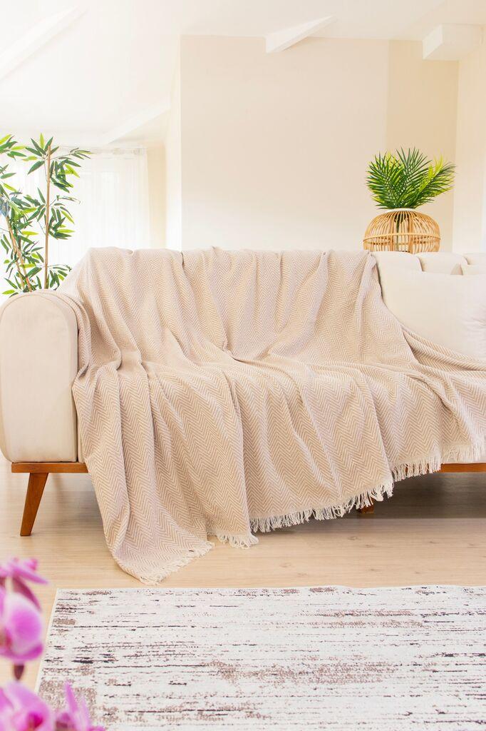 L'essentiel Maison ćebe tkano Cozy, 170x200cm, 320 gr/m², bež