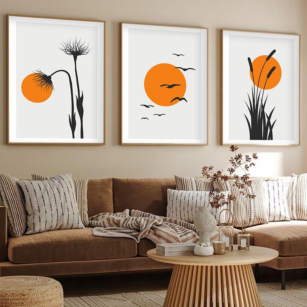 Wallity Dekorativna slika Huhu228, 50x35cm, 3 dela