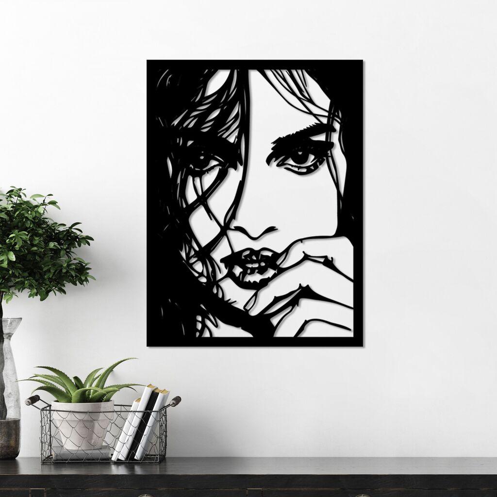 Wallity Zidna dekoracija Mirabella, 56 x 42 cm,  Crna