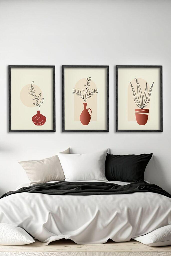 Wallity Slika Ersy3Syhcrv9, 3 dela, 34 x 49 cm