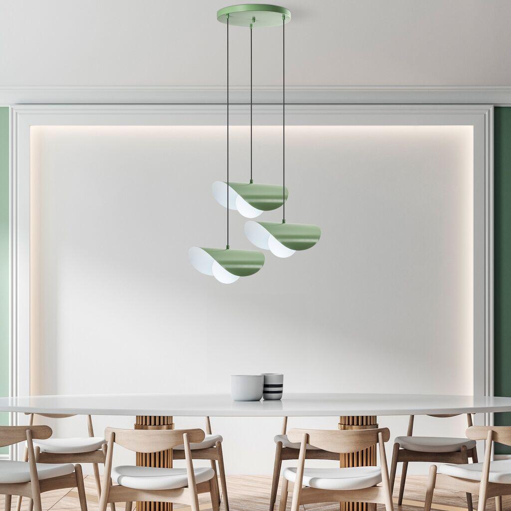 Opviq Luster Vatoz-Nus-6141, 75-112cm, O50 cm, 3xE27, Zelena