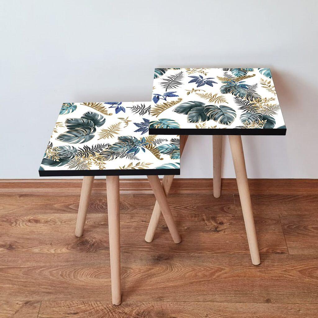 Hanah Home set stolića za kafu 2Shp54, 2 dijela, šareni