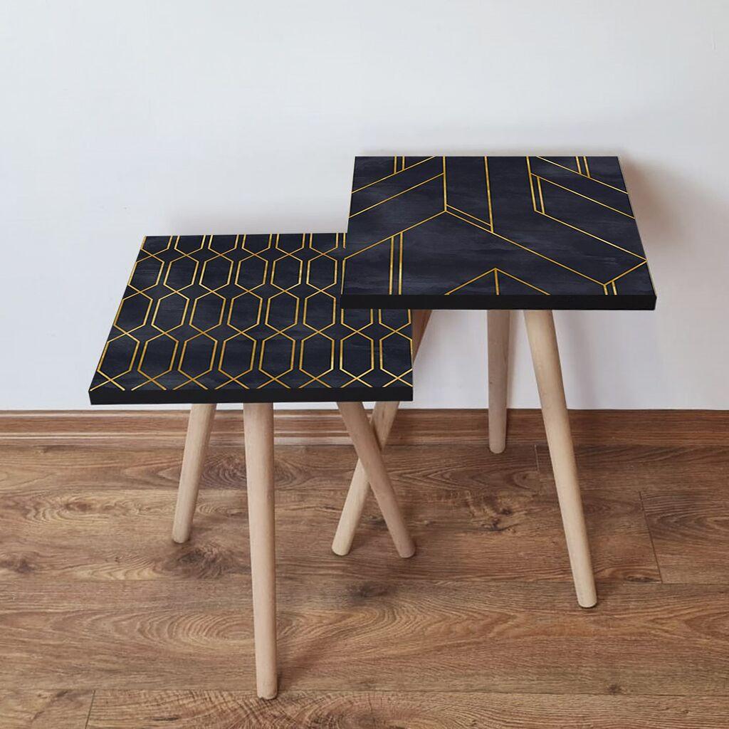 Hanah Home set stolića za kafu 2Shp320, 2 dijela, šareni