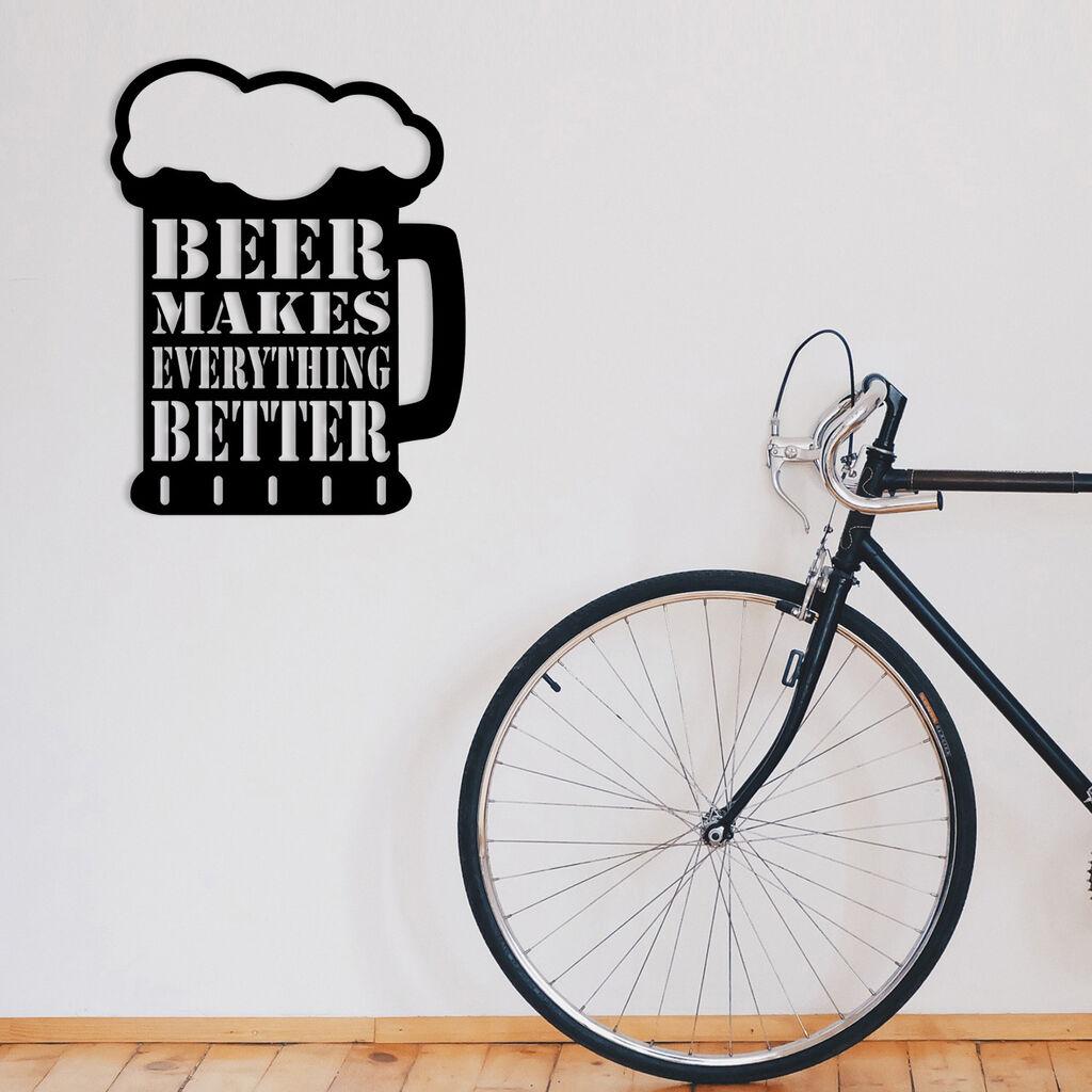Wallity Zidna dekoracija Beer, 35x45cm, Crna