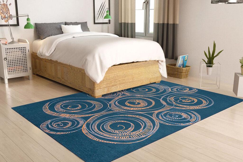 Conceptum Hypnose tepih Ada Gonul Chenille 302, 75x150cm, plava