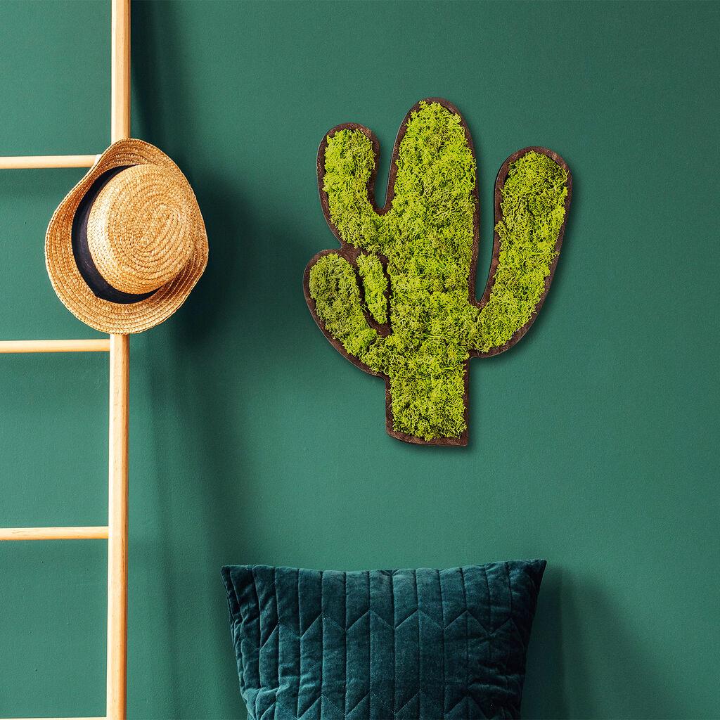Wallity Zidna dekoracija Cactus, 34x1.6x45 cm, 9 mm, Zelena