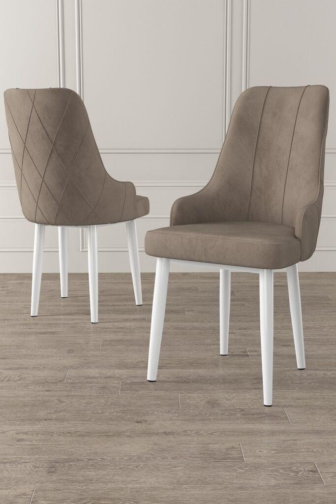 Hanah Home Trex set stolica, 46x95x42 cm, 2 dijela, Bijelo-smeđa