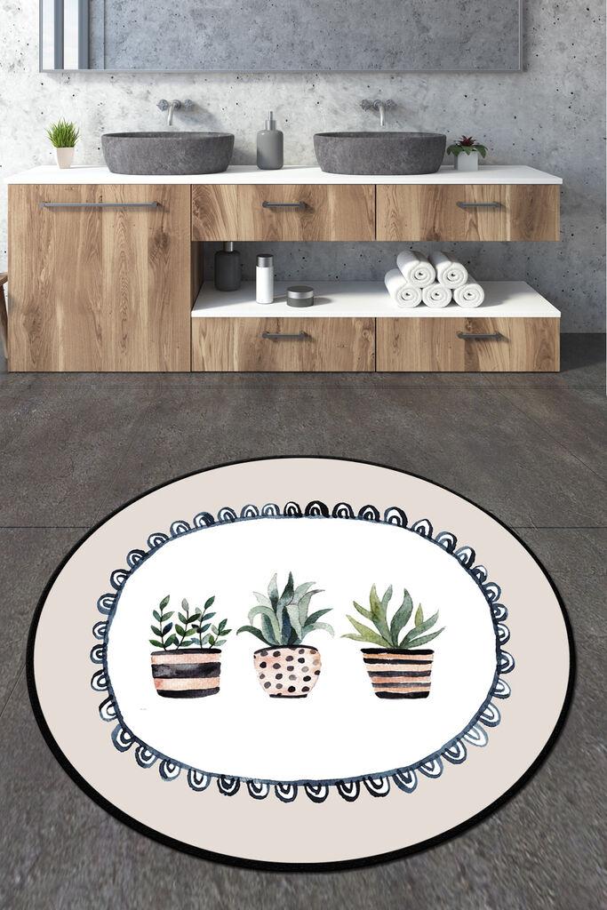 L'essentiel Maison Guipure prostirka za kupatilo, 120cm, bež-bijela