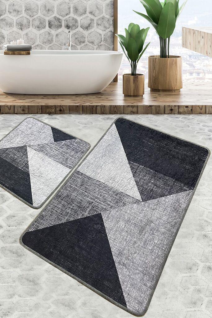 L'essentiel Maison Set od 2 kupaonska tepiha siva
