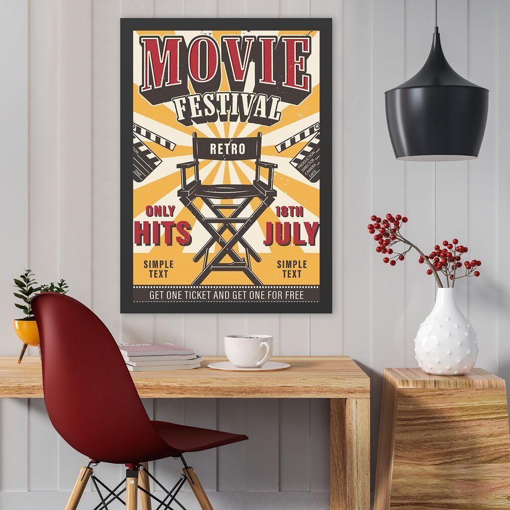 Wallity Uramljena slika Movie Festival, 55x75 cm