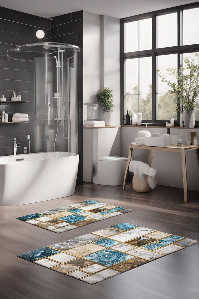 L'essentiel Maison Set prostirki za kupatilo CT-5096, 2 komada, šarene