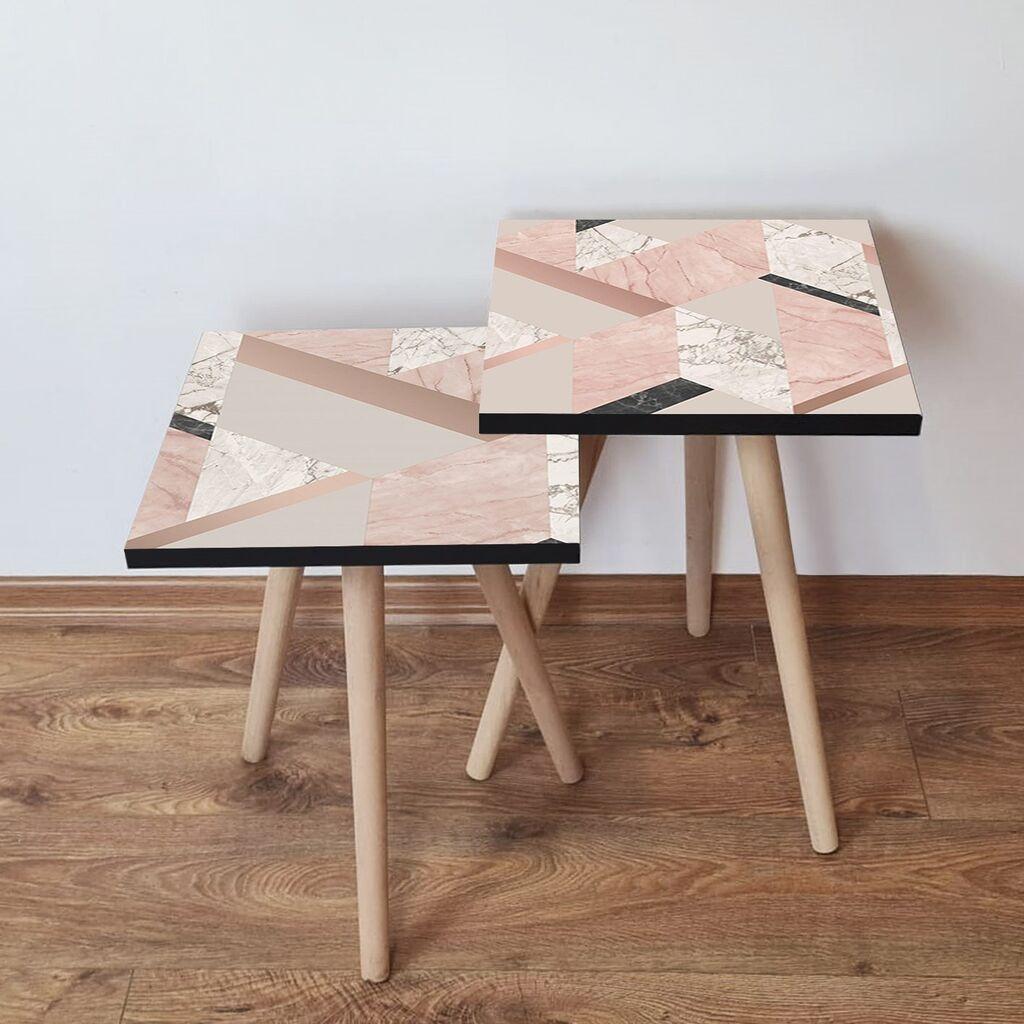 Hanah Home set stolića za kafu 2Shp304, 2 dijela, šareni
