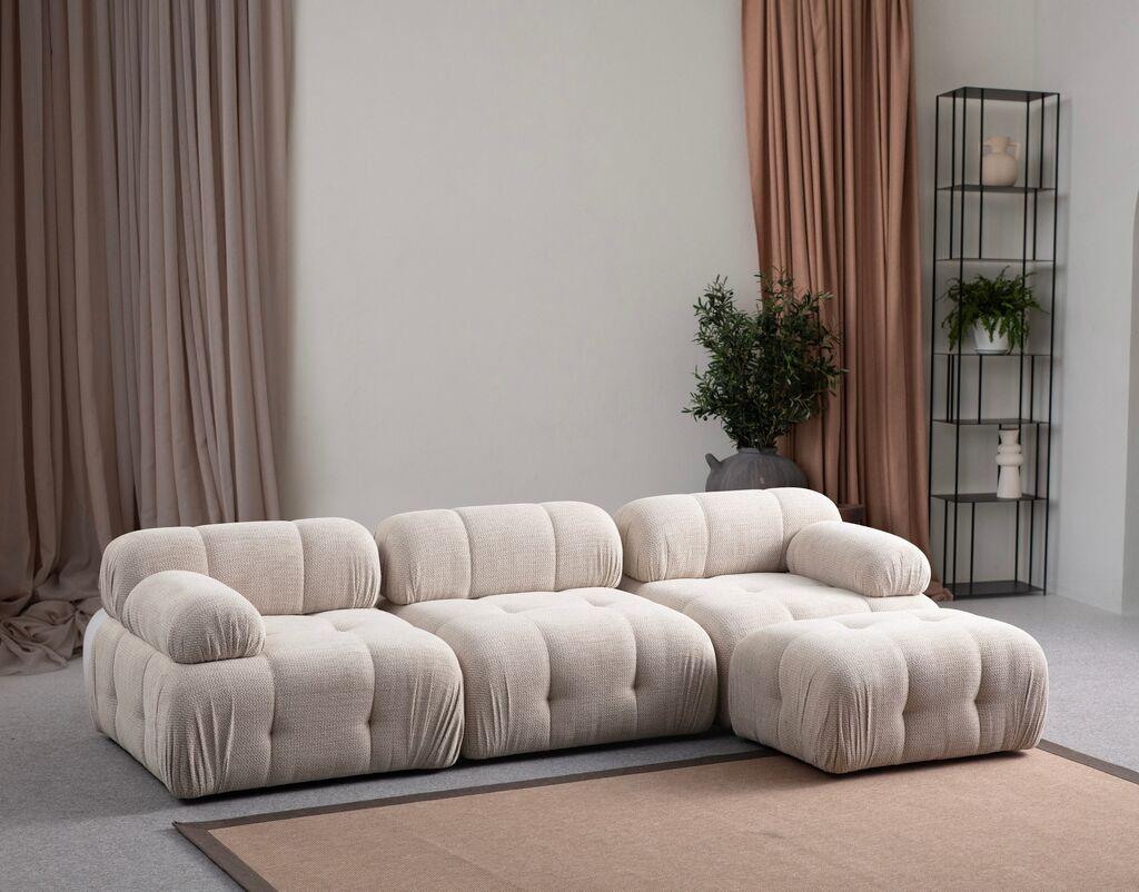 Atelier del Sofa Kutna garnitura Petite, 290x160 cm, Krem