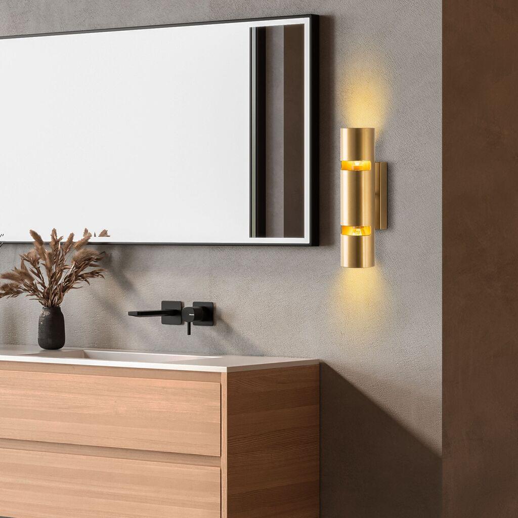 Opviq Zidna lampa Luxora-15382, 8x30x13cm, IP20, Zlatna boja