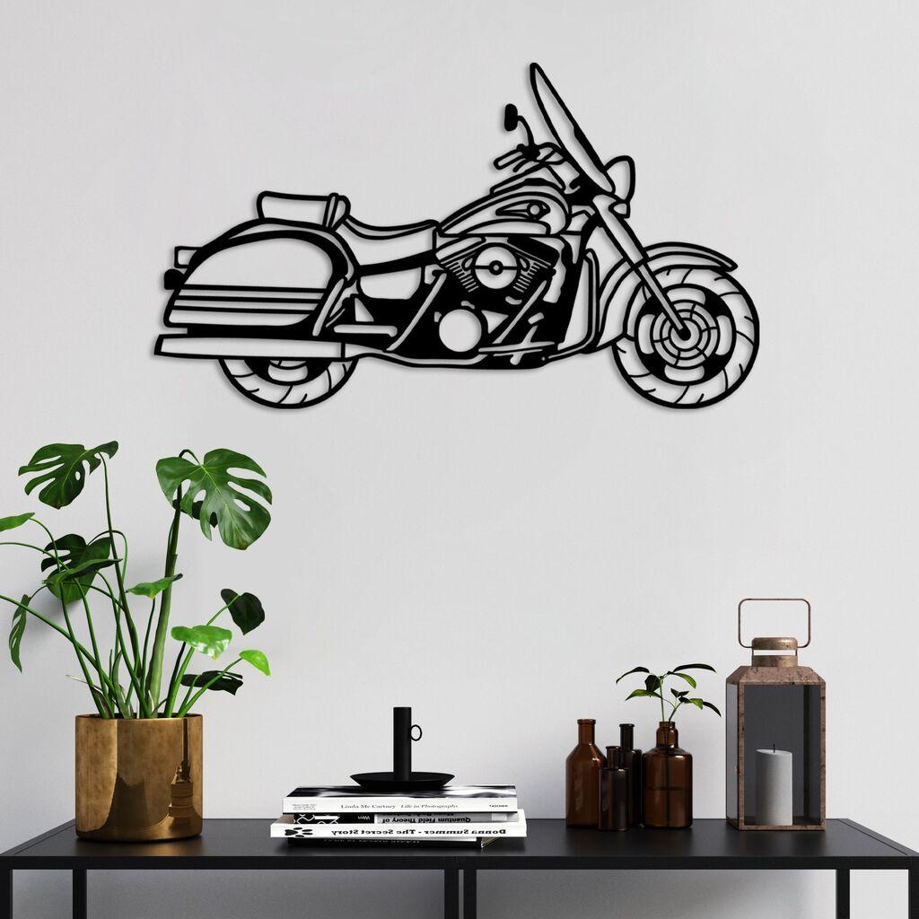 Wallity Zidna dekoracija Motorcycle, 90 x 51 cm,  Crna
