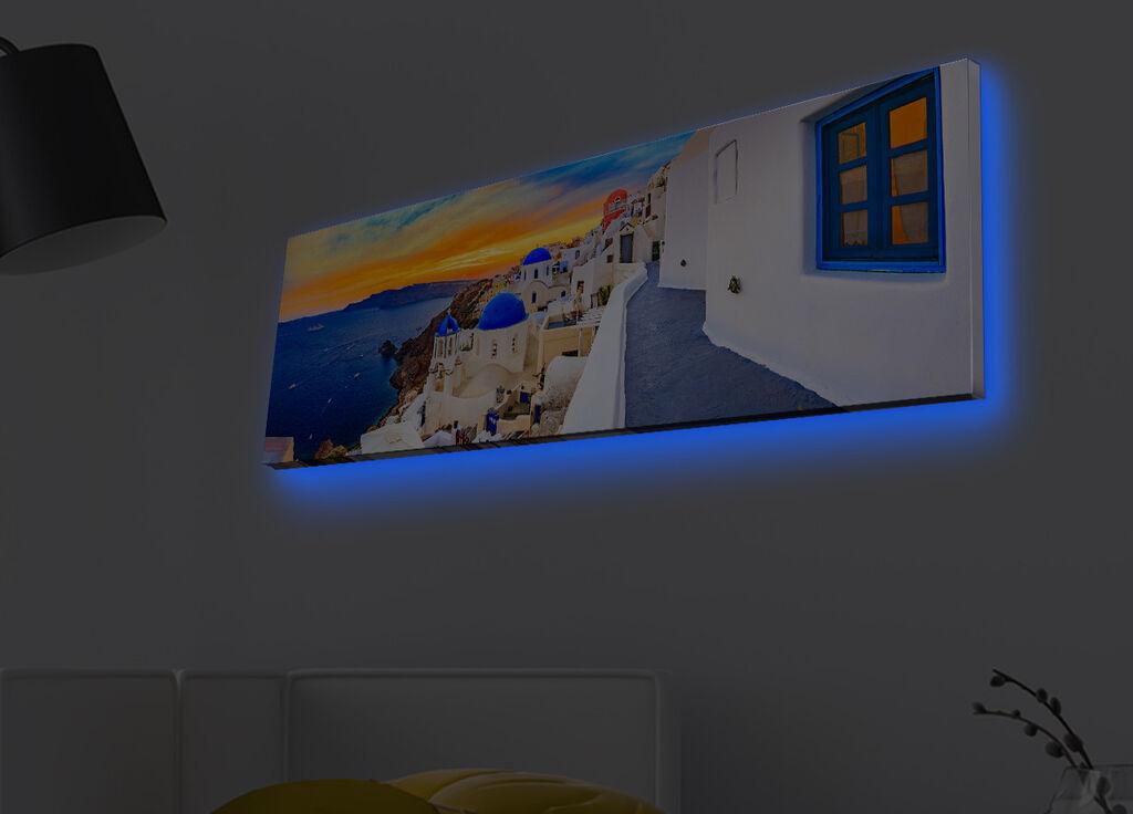 Slika na platnu Wallity sa LED osvetljenjem 30x90cm
