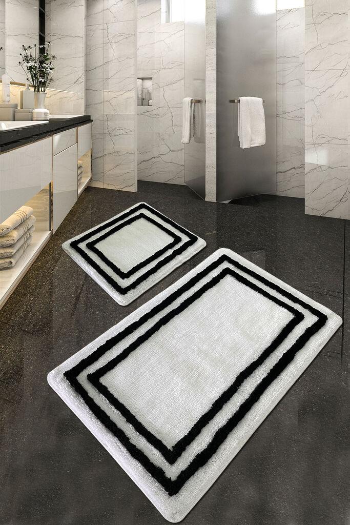 L'essentiel Maison Set od 2 tepiha za kupatilo, bijela