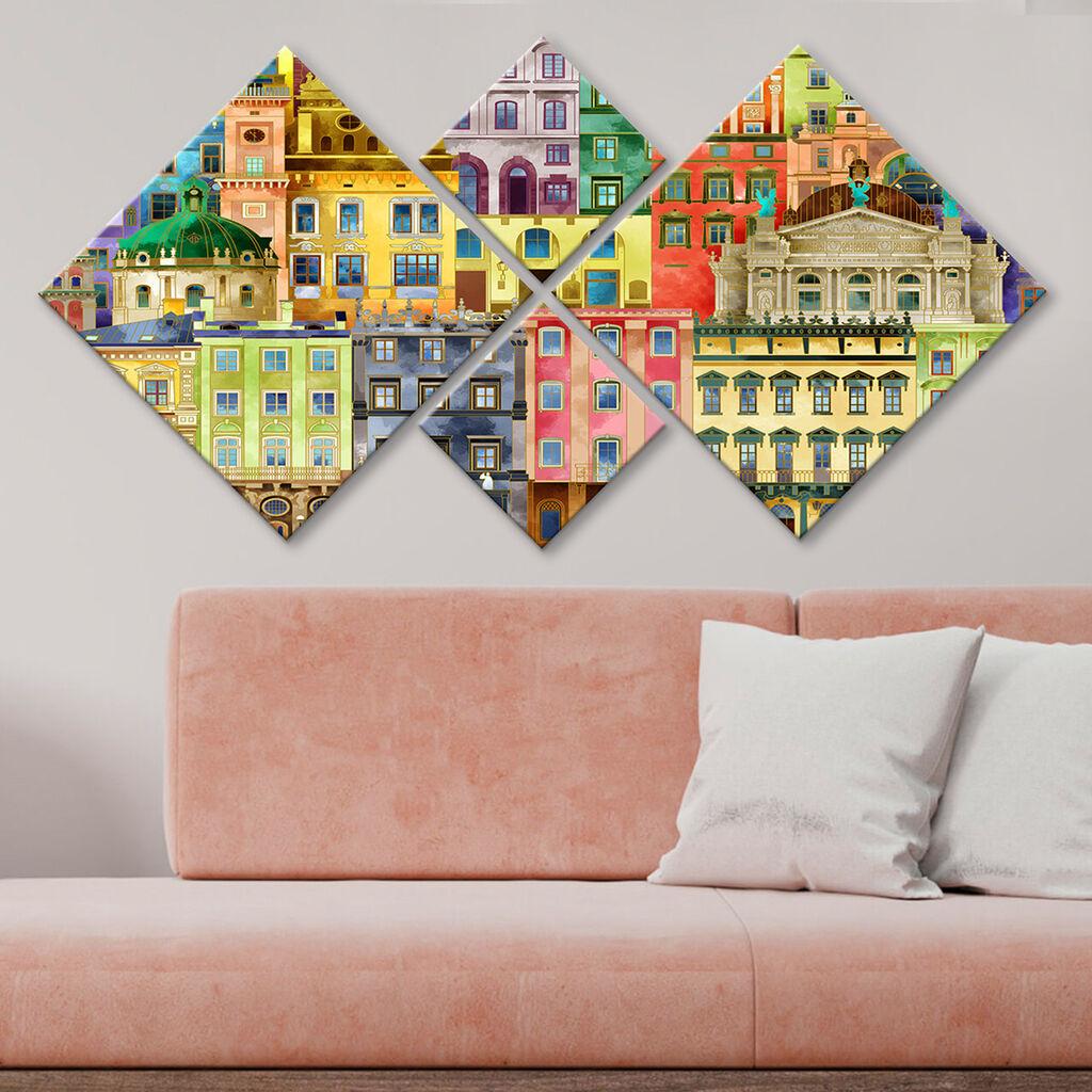 Wallity Slika 4MDF376404526, 60x115 cm, 4 dela