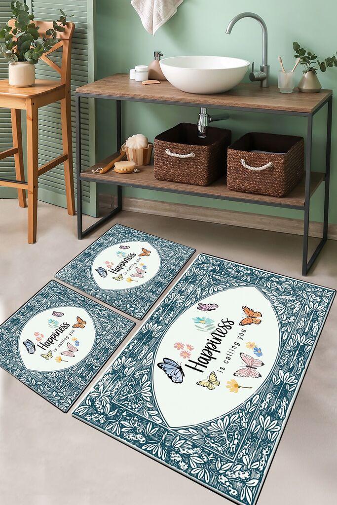 L'essentiel Maison Set od 3 kupaonska tepiha Colorful