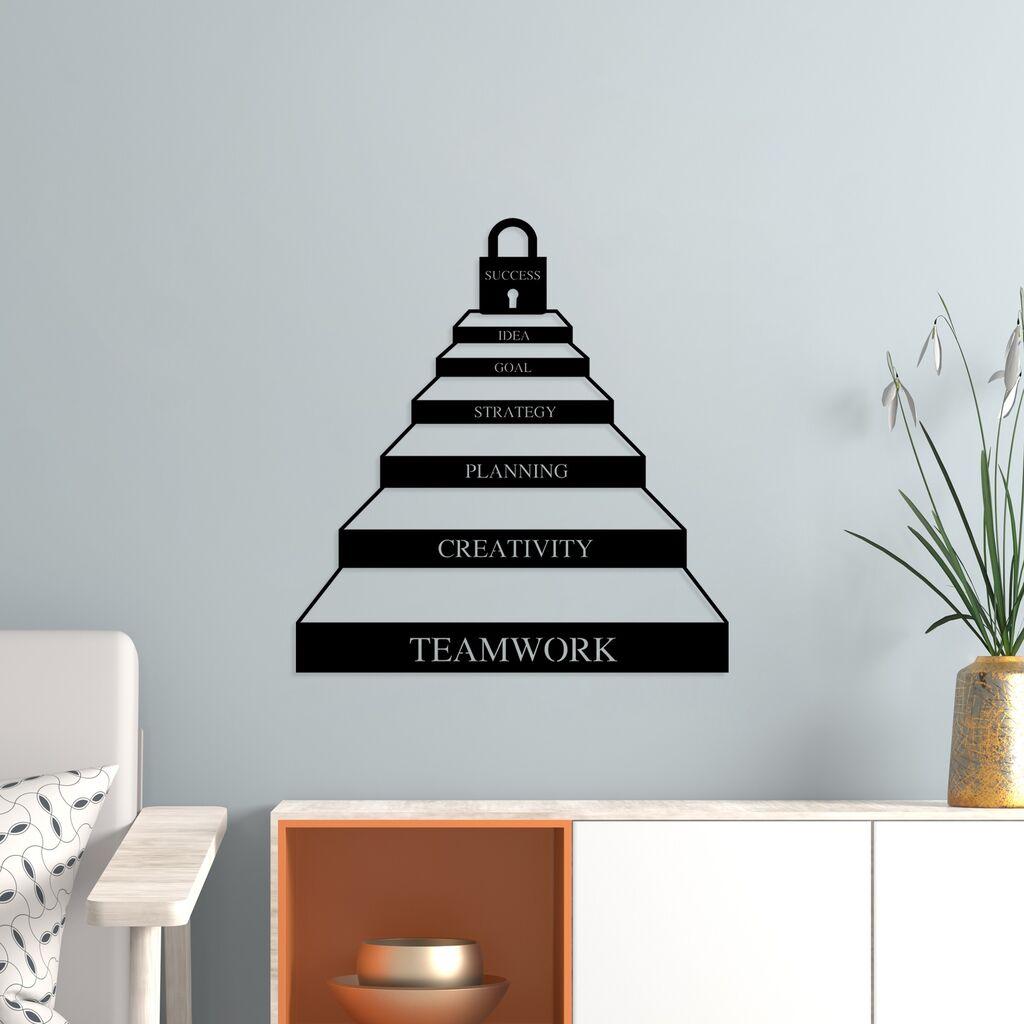 Wallity Zidna dekoracija Success Steps, 67 x 70 cm,  Crna