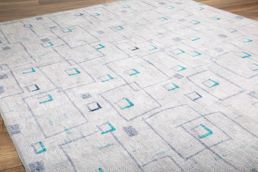 Conceptum Hypnose Tepih Ada Gonul -AL 380, 210x310 cm, Tirkizno-sivi