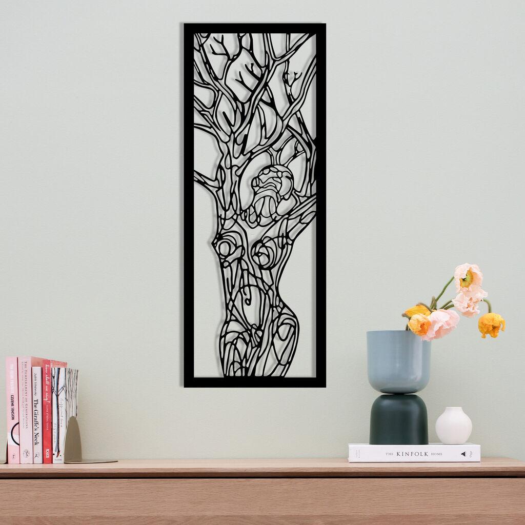 Wallity Zidna dekoracija Vuslat, 20x51 cm, 1.2mm, Crna