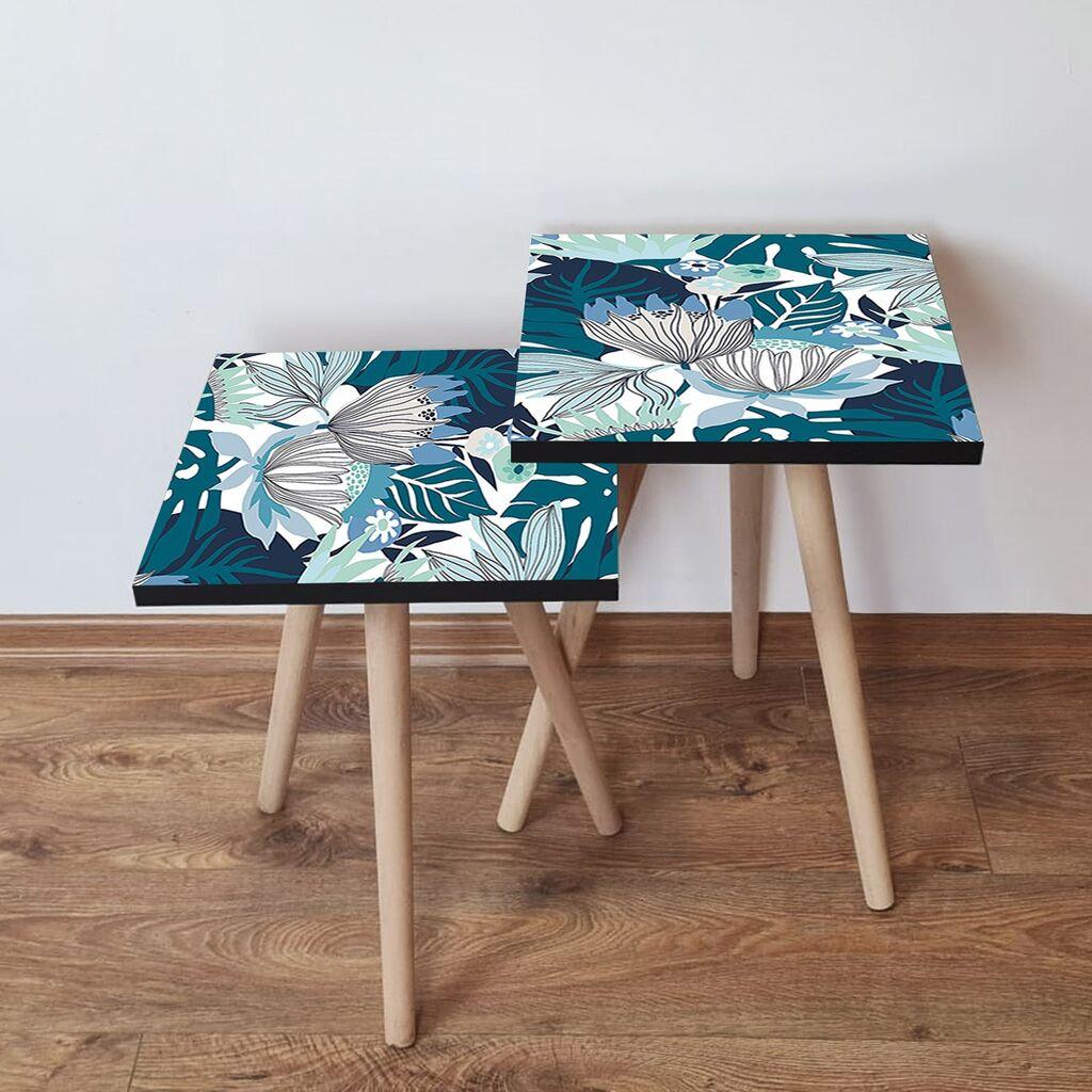 Hanah Home set stolića za kafu 2Shp55, 2 dijela, šareni
