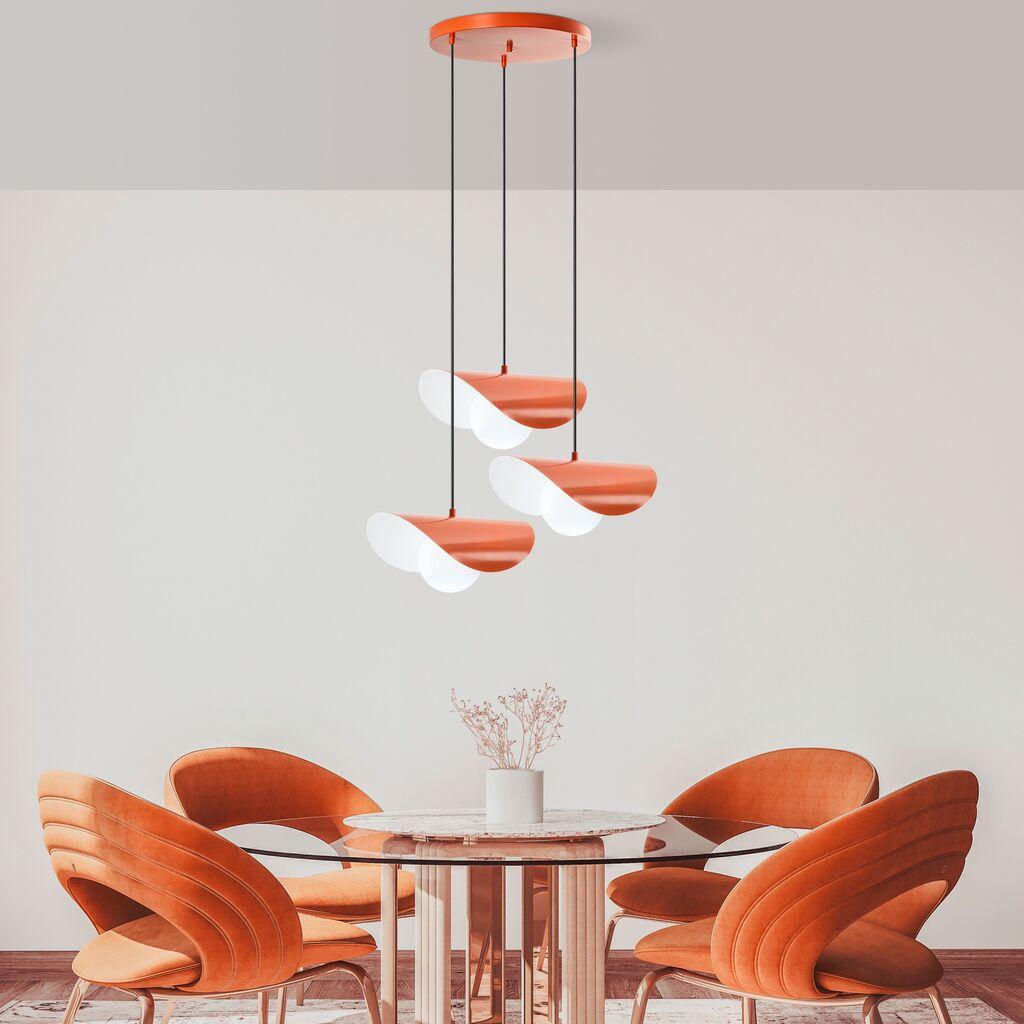 Opviq Luster Vatoz-Nus-6141, 75-112cm, 50 cm, 3xE27, Narandžasta