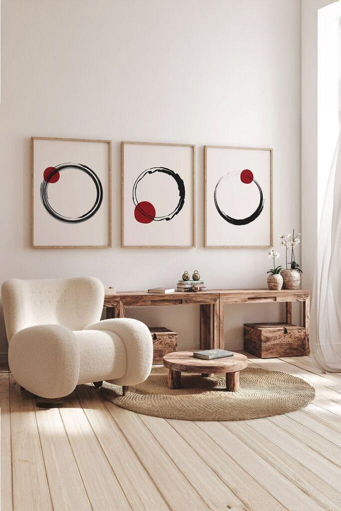 Wallity Dekorativna slika 3Dartsohoset57, 33x48cm, 3 dela
