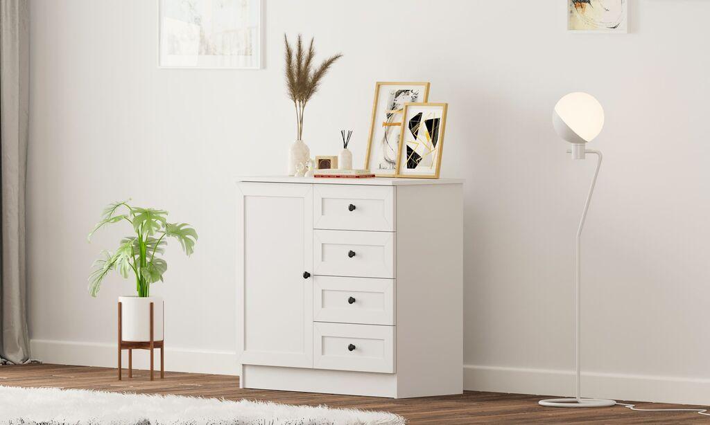 Hanah Home Komoda Rb-168-04-002, 87x85x43 cm, Bijela