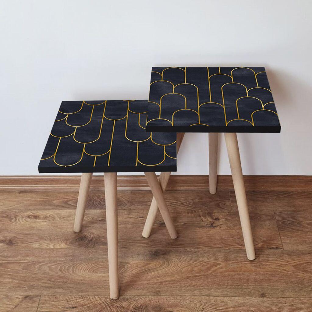 Hanah Home 2SHP155 Pomoćni stočić, 2 komada, Teget