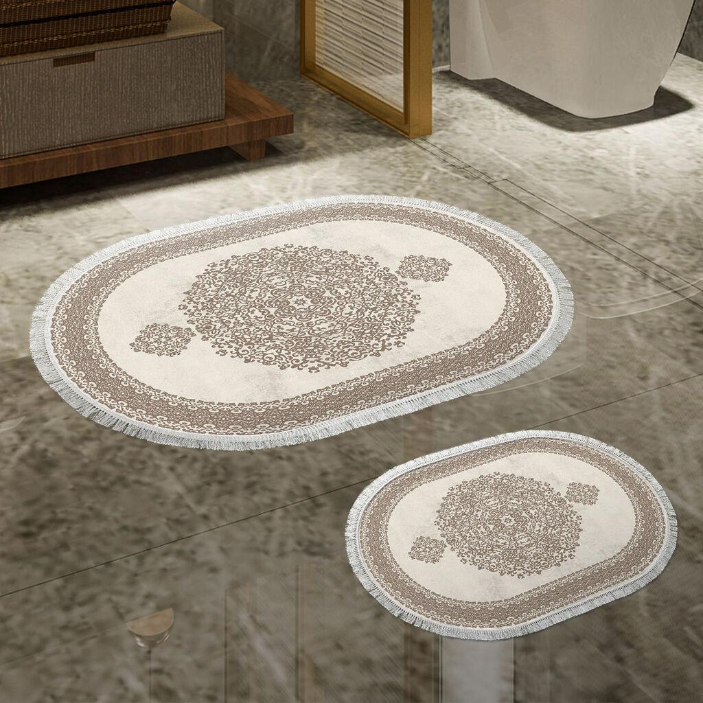 L'essentiel Maison Set od 2 tepiha za kupatilo, smeđe boje