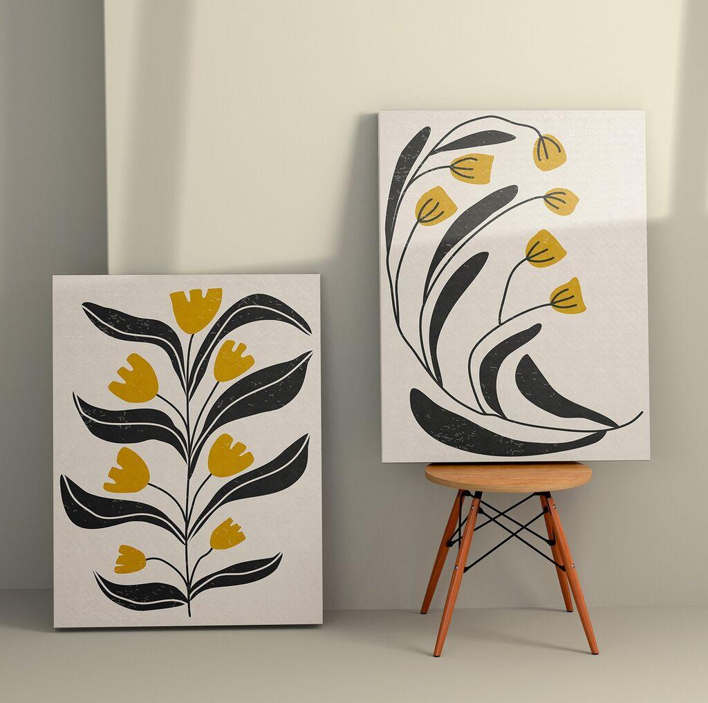 Zidna slika 2KNV4321, 50x70 cm, 2 dijela