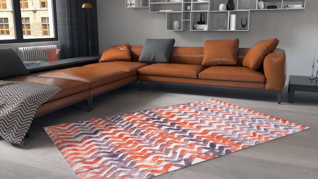 Conceptum Hypnose tepih Ada Gonul -AL 390, 210x310 cm, Sivo-narandžasta