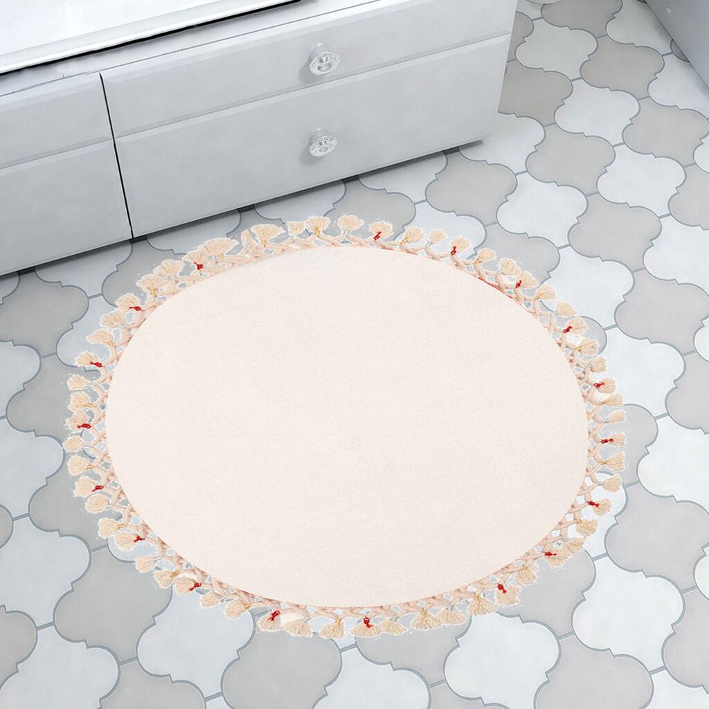 L'essentiel Maison tepih za kupatilo 100x100cm Bijela
