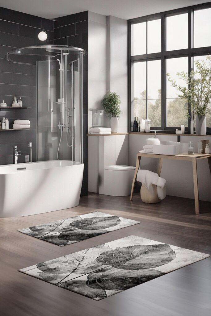 L'essentiel Maison Set tepiha za kupatilo CT-5408, 2 komada, siva